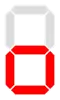 Unusual smaller appearance of zero on seven-segment displays