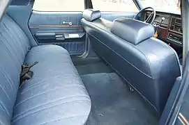 1974 Mercury Monterey interior (rear seat)