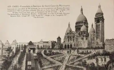 The funicular railway to Sacré-Cœur (about 1905)