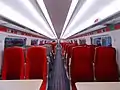 The interior of standard class aboard a LNER Class 800