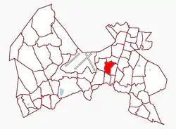 Location on the map of Vantaa