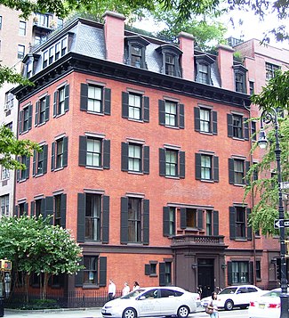 #19, built in 1845 and remodeled in 1887 for Stuyvesant Fish. John Barrymore lived here while working on Broadway.