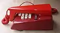 1982 8766 Snowdon Collection push button Trimphone in two tone red
