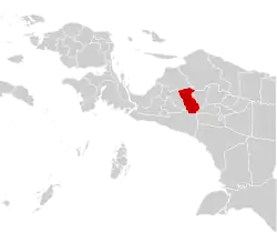 Location within Western New Guinea