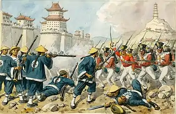 Image 52British troops taking Chinkiang from Qing troops (from History of Asia)