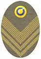 Hat badge (Mössmärke m/1940) for a lieutenant colonel in the army.