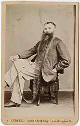 A. Kerpen. Beard 8 feet long, 11 years' growth