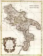 1782 map of the Kingdom of Naples