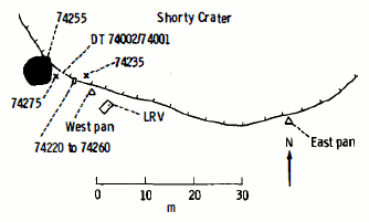 Planimetric map of Station 4 including the rim of Shorty