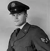 A young man in military uniform