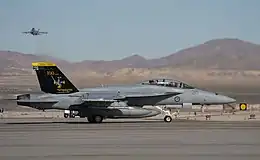  A military jet on an airfield