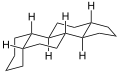 5β-Gonane, side-perspective view