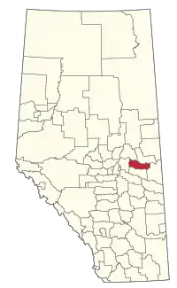 Location within Alberta