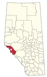 Location within Alberta