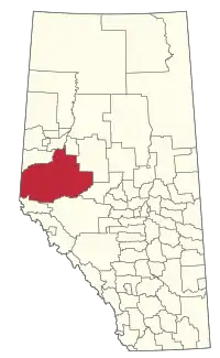 Location within Alberta