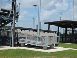 Ramp to grandstands