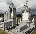 19th century tombs in Bluestone and Carrara marble in Lokeren, Oude-Brug.