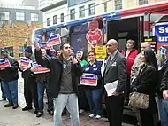 Image 33An AFL–CIO protest of Rite Aid, with Rev. Mark Reisinger (Pastor of Grace United Methodist Church in Mechanicsburg, Pennsylvania), Bill George, and Richard Bloomingdale.