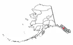 Location of Cube Cove, Alaska