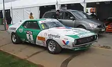 Shows the racing AMC Javelin AMX of Jim Richards