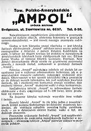 Article about "AMPOL", 1924