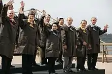 Prime Ministers of Australia and New Zealand seen at left among APEC leaders in 2007