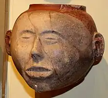 Head pot from Arkansas on display at the National Museum of the American Indian