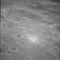 The small bright-rayed crater in this Apollo 11 photo is Schubert A