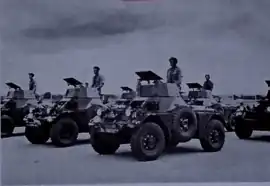 Six Ferret armoured cars[32]