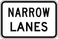 (R9-233) Narrow Lanes (Used in New South Wales)