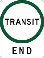 (R7-V9) End of Transit Lane (Used in Victoria)