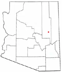 Map of Snowflake in the Navajo County of the state of Arizona