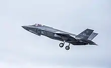 A F-35A Lightning II of the 33rd Fighter Wing takes off to conduct sorties at Eglin Air Force Base during 2017.