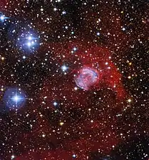 The planetary nebula Sh2-42 in the constellation Sagittarius