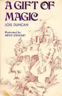 Cover of the book, showing a girl with her eyes closed visualizing two people in front of her