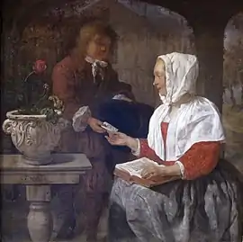 A Girl Receiving a Letter, by Gabriel Metsu