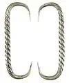 Twisted silver wire dress fastener, ca. 1350–1500, London