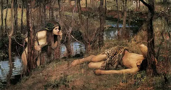 Waterhouse, A Naiad or Hylas with a Nymph, 1893