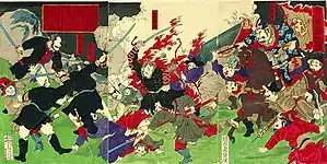 A battle scene from the Korean Incident