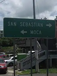 To San Sebastián or Moca, sign on PR-421, fronting PR-111 in Capá