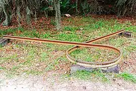 A Sherman necktie, mutilated railroad track