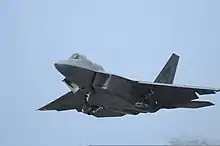 A F-22A Raptor of the 3rd Wing taking off from Joint Base Pearl Harbor–Hickam.