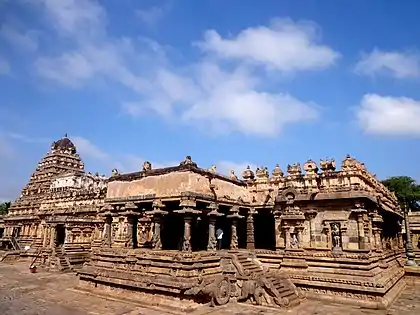 Airavatesvara Temple, built by Rajaraja Chola II in the 12th century CE