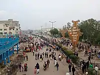 A huge art installation at the site of the Shaheen Bagh protests made by protesters 17 Jan 2020