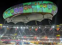 Singers' performances at the closing ceremony (Aerostat showcases Indian culture)