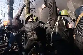 Molotov cocktails used by Ukrainian protesters