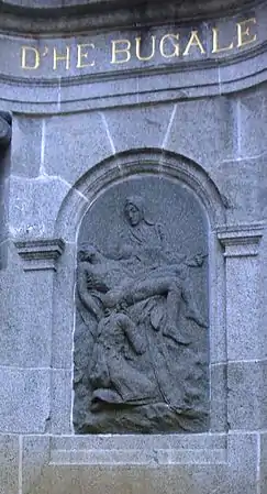 One of the reliefs on the Plougastel-Daoulas War Memorial
