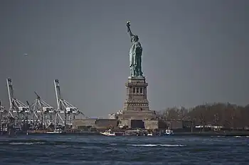 Port Jersey, with the Statue of Liberty in the foreground