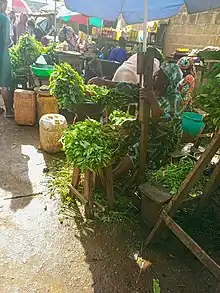 Owode Market Offa vegetables stand