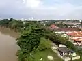 On the Klang third bridge (Klang river on the left, Klang town at the background)